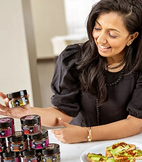 Sachili founder with product